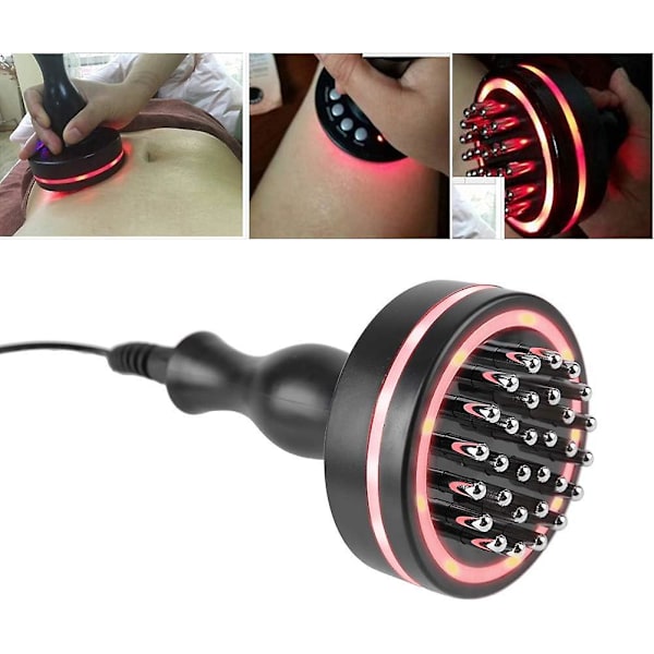 Cellulitmassager Elektrisk Meridianborste Infraröd Mikroelektrisk Värme Hälsoskrapa Enhet Slankning Kroppsborste Skonsam Naturlig Cellulitmassage