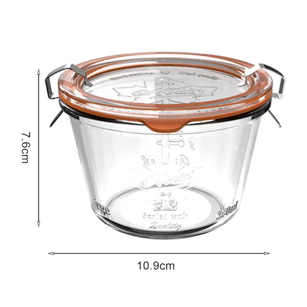 350/800ml Glasburk för matförvaring med lock Socker Te Förseglad behållare Stapelbar Hög temperaturbeständig Lufttät Kökskaffe Caniang（S）