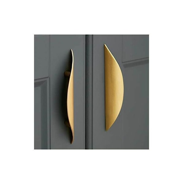 Möbelhandtag, 2 st guld möbelhandtag - Guld zinklegering möbelhandtag, 32 mm draghål