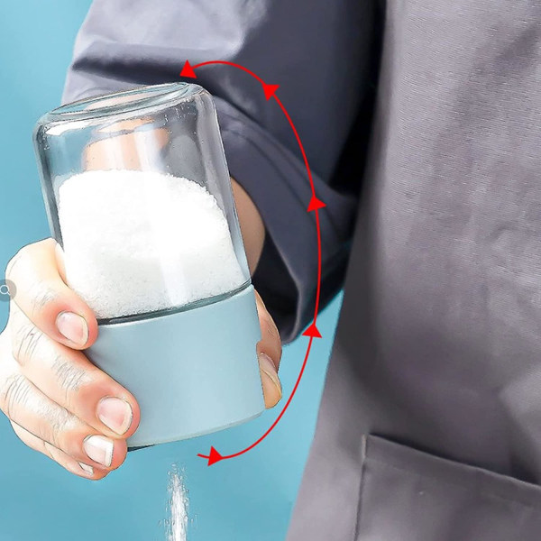 Kvantitativ kryddburk 100ml Mätning Kryddflaska Glas Salt Dispenser Köksförvaring Kanna Peppar Kummin Pulver Glasburkar Bestick