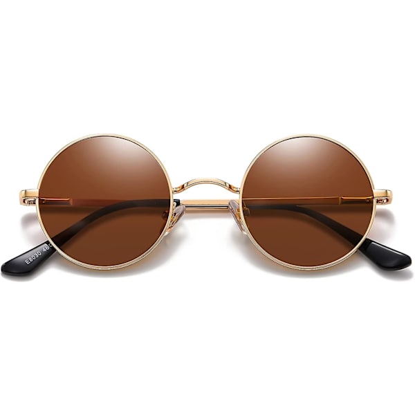 Pienet pyöreät aurinkolasit polarisoidut miehille ja naisille Retro Vintage Circle Hippie aurinkolasit Uv400