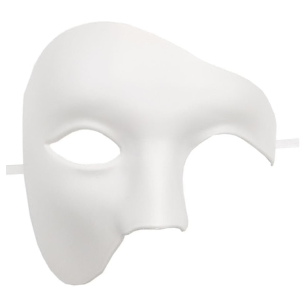 Mask för män - Fantomen på Operan, Halv ansiktsmask - 1 (Vit)