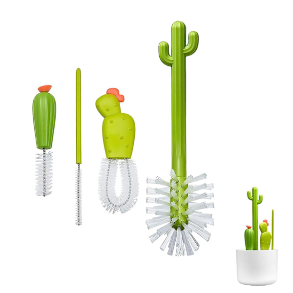 4-pack flaskrengöringsborste ersättningsset, grön