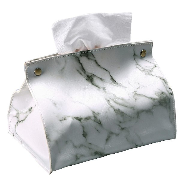 Pvc Läder Marmor Mönster Näsduksfodral Box, Behållare, Servetthållare, Papperspåse, Kosmetisk Box, Pouc