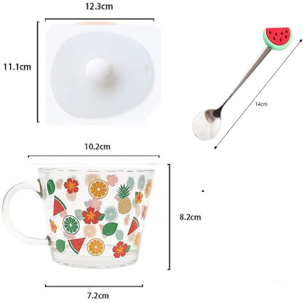 Kreativ og charmerende fersken glas simpelt drikke jordbær glas (grøn vandmelon)