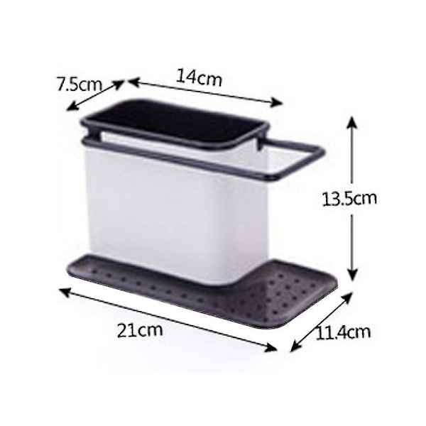 Diskbänk Caddy Organizer, svamphållare kompatibel med diskbänk (svart)