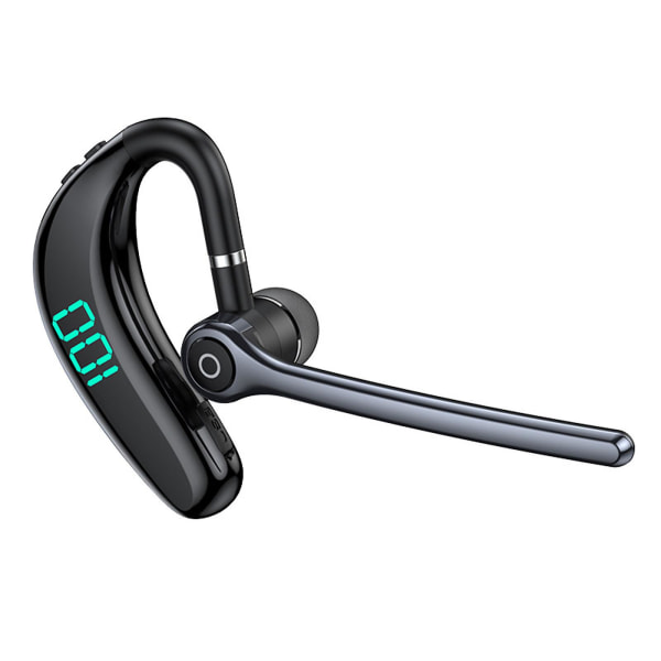 Enkel öra affärs trådlöst Bluetooth-headset superlång batteritid sport brusreducerande vattentätt headset 9,2x8,4x3,4cm svart