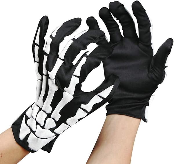 Skelett handskar, 3d skalle ben handskar spöke handskar full finger handskar present