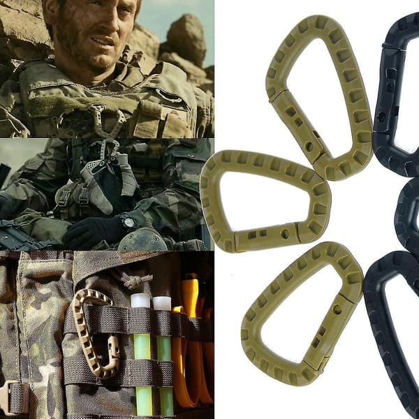 Utomhus Medium Taktisk Karbinhake Spänne Krok Ryggsäck D Spänne Militär Camping Klättertillbehör