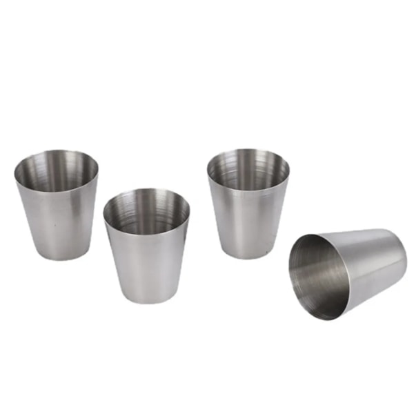 12 st/set Mini Vinkoppar 30ml Rostfritt Stål Koppar Resemugg Set Bärbara Drickkoppar Vinglas För Resor Utomhus Picknick Camping