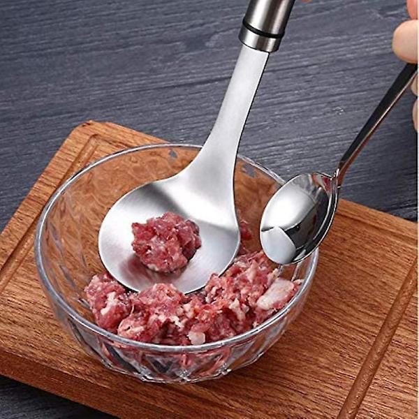 2-delad rostfritt köttbullssked, non-stick köttbullssked köttbullssked
