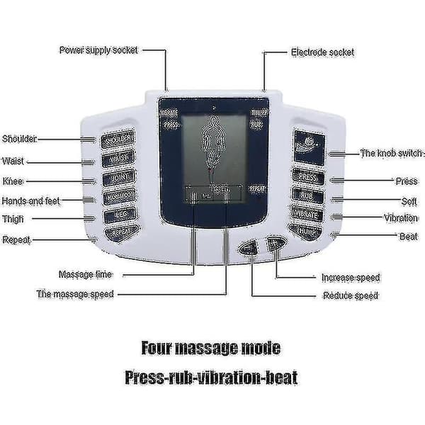 Elektronisk Tens Ems Muskelstimulator Puls Akupunktur Massage Terapi