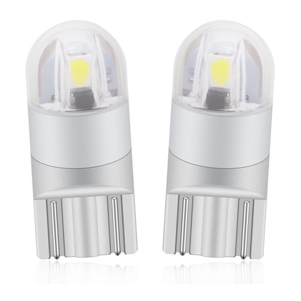 10 stk. T10 LED positionslys natlys 12v 6000K hvid, LED blinklys bil motorcykel mellemrum lyspanel pære