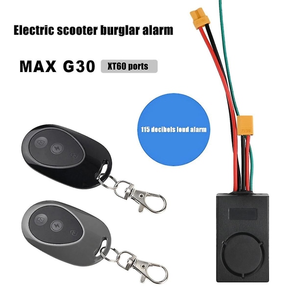 1150db högt trådlöst stöldskydd Vibration elektrisk skoter Säkerhetslarmfjärrkontroll för Max-g30 skotertillbehör