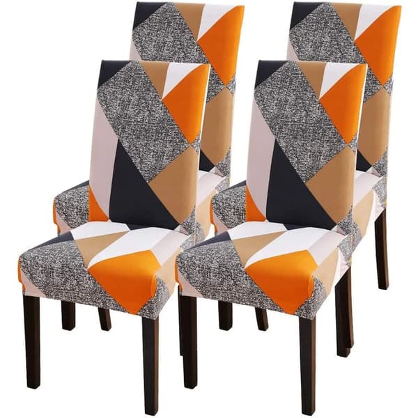 4-pack stolskydd stretch stolskydd elastiska stolskydd modern dekoration stolskydd för universell passform (Magic Cube)