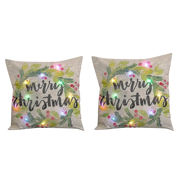 Julbelysning LED Kuddfodral Heminredning Kuddfodral Soffa Blinkande