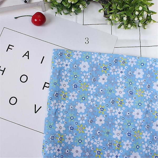 7-pack Bomullstyg för Hantverk, Patchwork-Kvadrater, Quiltning, Syprojekt, DIY