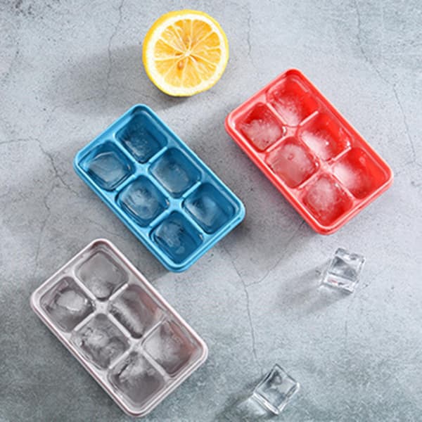 1 set isform med lock för 6 fack DIY isbitbricka låda silikonform köksredskapsiang