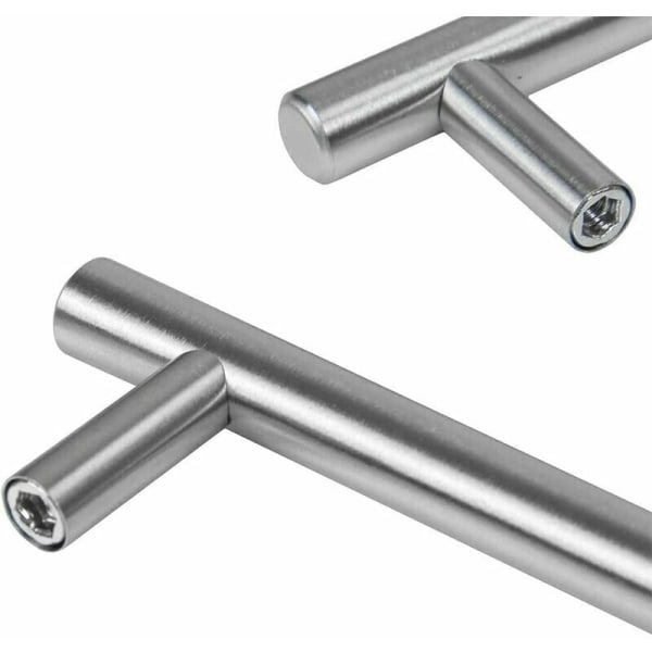 Stück T-Bar-Stick-Küchentürgriffe mit Schrauben (150 mm), Edelstahl-Küchenschrankgriff, 96 mm Lochabstand, für Schranktür, Küchentürgriffe