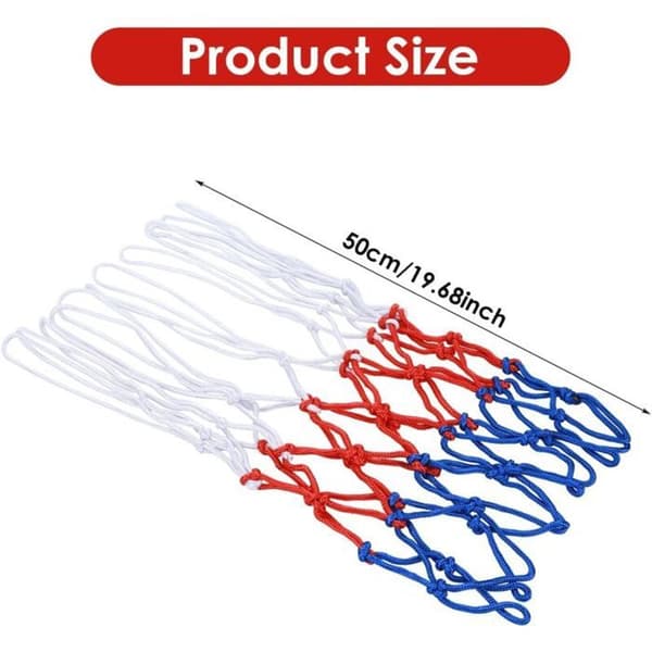 2-delat basketnät i nylon, hållbart, för utomhusbruk och lekplatser