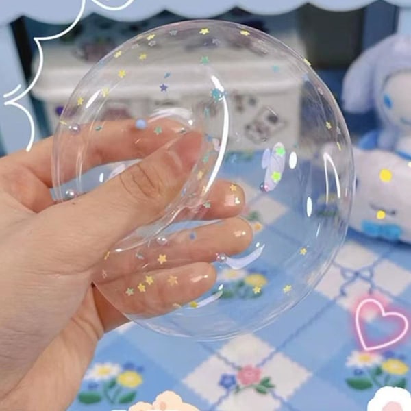 Dubbelsidig tejp Magic Plastic Bubble, Super Elastisk Bubble Balloons Tejp Bubbles-26（0.01cm*0.5cm*300cm，Transparens）