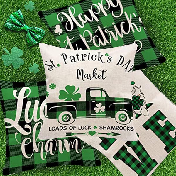 St. Patrick's Day Kuddeöverdrag för Hemmet - Familjen Överlevde