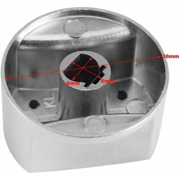 2 stk Pan ?? Universal gaskomfur kontrol del udskiftningsknapper Metal drejekontakt Madlavning overflade kontrol låse ovn kontakt Ny，45° kontakt