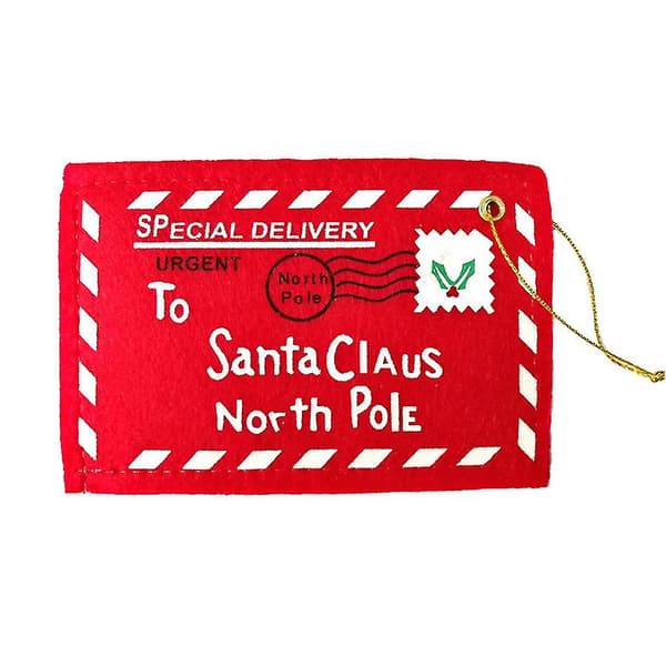 Julkuvert Gratulationskort Godispåse Present Ornament Jultomte Brev