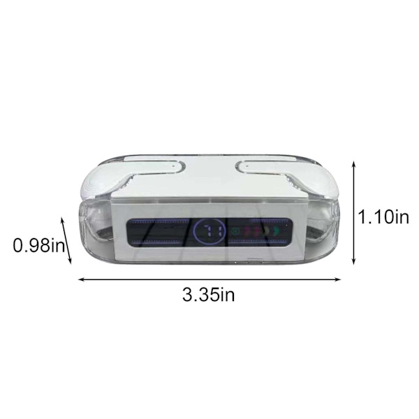 Trådlöst Bluetooth-headset med färgskärm, digital display, pekskärm, stor kapacitet och lång batteritid, KingWhite