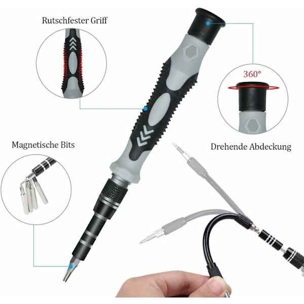 Precision Bit Set Triumph Bärbar Reparationssats Dator/Laptop/iPhone/Glasögon Mini Hand Reparationsverktyg