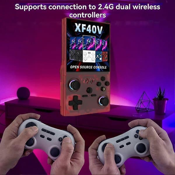 XF40V Handhållen spelkonsol Linux 4,0'' IPS-skärm Stöder WiFi GamePad 64G Fickspelkonsol