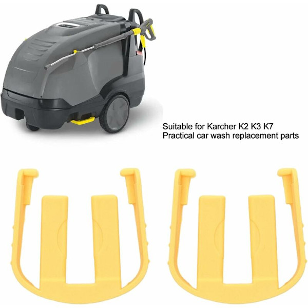 2 st C-klämma snabbfästen, tryckbricka avtryckare ersättning C-klämma för Karcher K2 K3 K7 biltvätt avtryckare (gul)