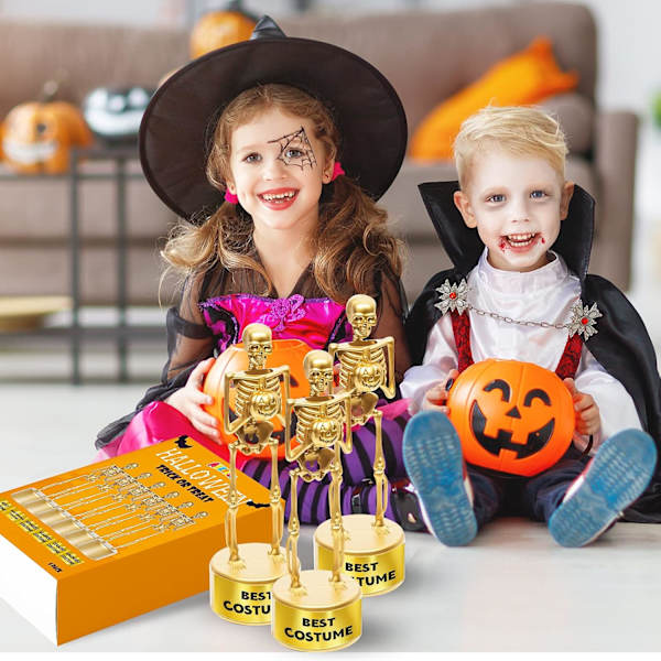 Toyvian Halloween Bästa Kostym Pumpa Trofé Halloween Tävling Skelett Trofé Utmärkelser
