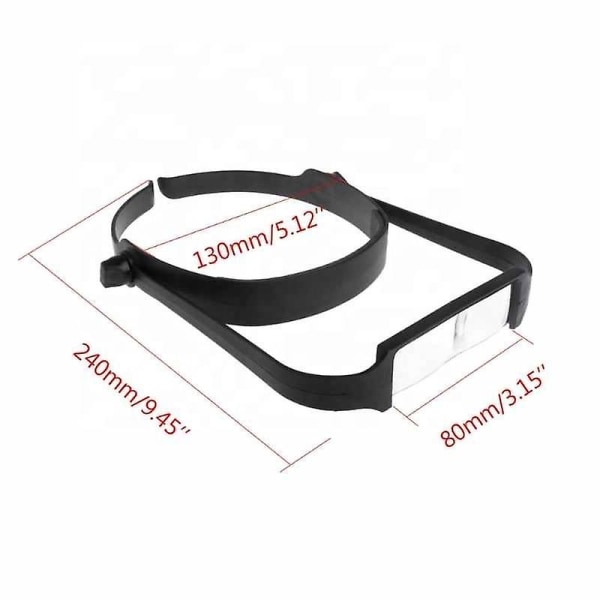 Smyckesluppar Huvudmonterade förstoringsglas Läsförstoringsglasögon 1,6x 2,0x 2,5x 3,5x förstoringsark för läsning av glasögon Smyckenstillverkning