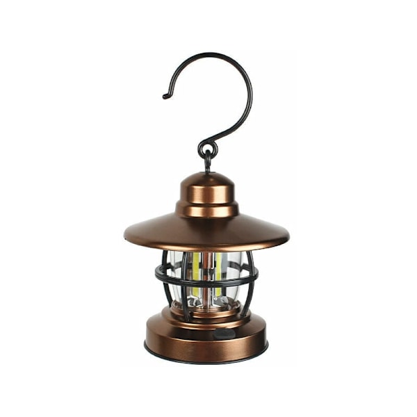 Bärbar LED-tältlampa med batteri, retrolyxig atmosfär för campingbelysning