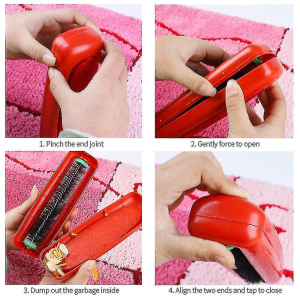 Matta Säng Dammborste Bord Smulsopning Kläder Husdjurshår Fluffrengöringsmedel Picker Lint Roller-4