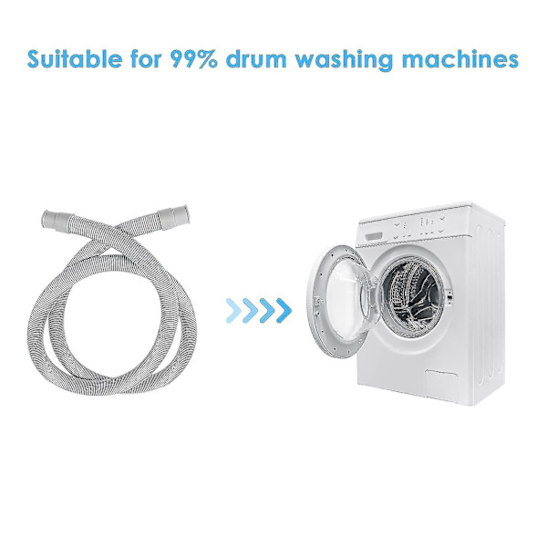 Förlängningsslang för avloppsslang 19mm-28mm Manschett för Siemens Electrolux Tvättmaskiner Diskmaskiner 1,5m-4