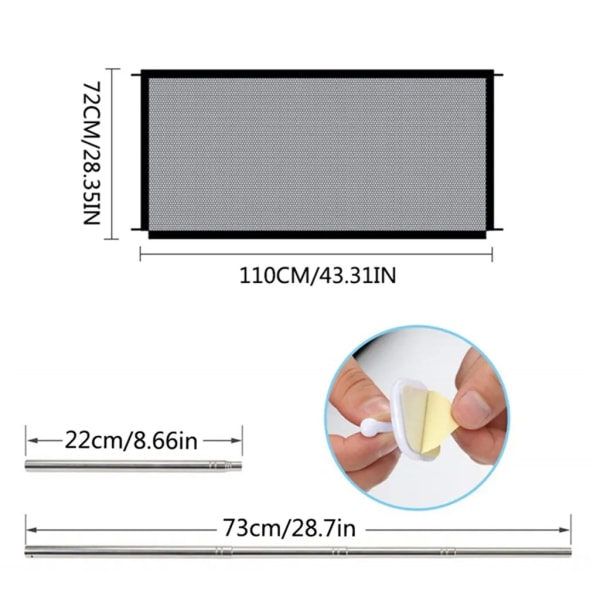 110*72 cm hopfällbar valp katt hus grind husdjur hund grind dörr barriär säkerhetsskydd staket mesh hölje