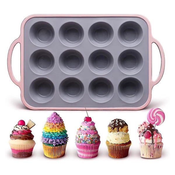Silikonmuffinspanna, Mini Cupcake Pan, Mini Baking Cups, Cupcake Form för hemgjorda muffins, Cupcake