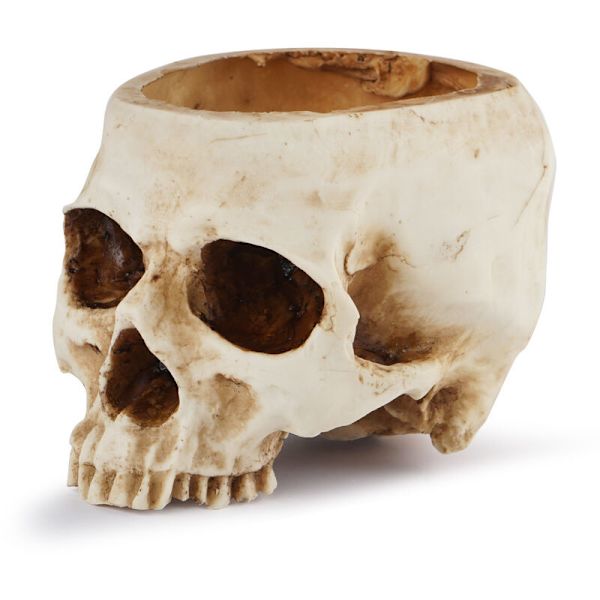 Resin Skull Blomsterpotte Skull Vase Resin Head Model til Halloween fest, boligdekorationer