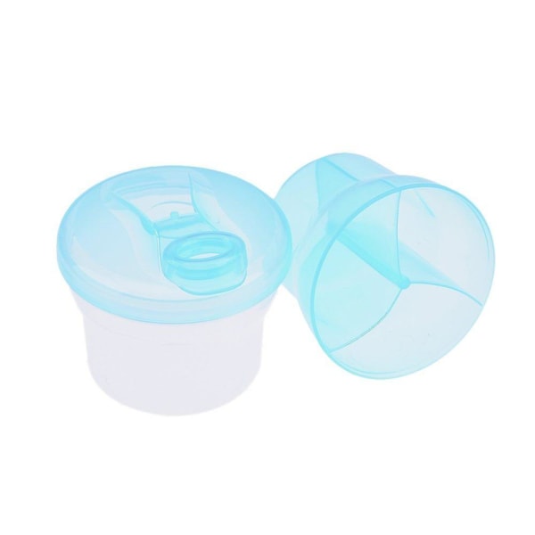 Non-spill Rotating Milk Powder Formula Dispenser Bärbar utomhusmatbehållare 3 fack Förvaring Matning InfantBlue