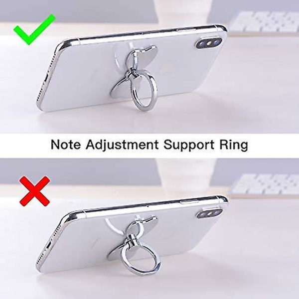 Puhelinrengaspidike ja kädensija 360° säädettävä sormimetalliteline autoteline universaali iPhone-älypuhelimille tableteille Xr Xs Max 8 7 6 6s 5s Plus