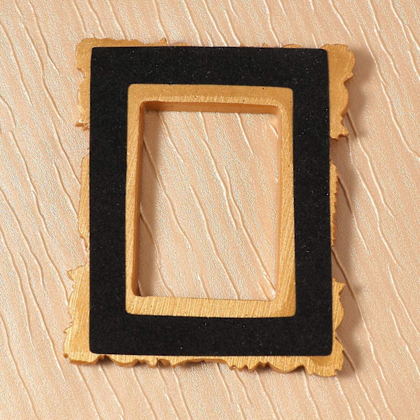 Retro Resin Guld Vacker Textur Rektangulär Skrivbordsfotoram Stativ Heminredning