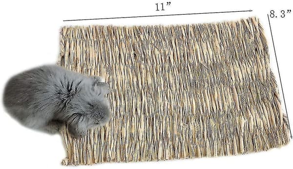 Gräsmatta vävd sängmatta för kanin (3-pack) (3 gräsmattor)-1