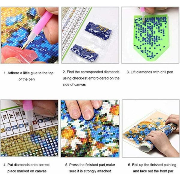 Diamantmaleri Rose 5D Diamantmaleri Billeder Fuld Sæt DIY Krystal Rhinestone Broderi Maleri med Diamantmaleri Tilbehør