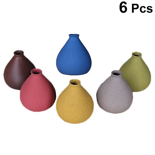 6 st Keramikkrukor