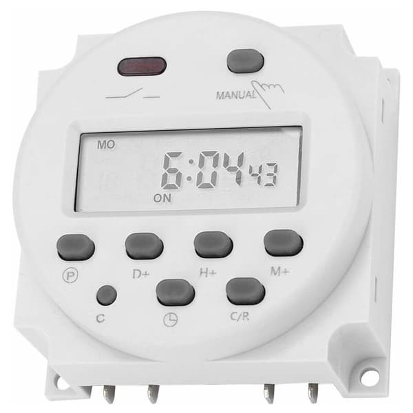 Tidsafbryder 12VDC 16A Programmerbar Digital Elektronisk LCD Tidsrelæafbryder LCD Digital Mikroskop Mikrocontroller Strømtimerkontakt