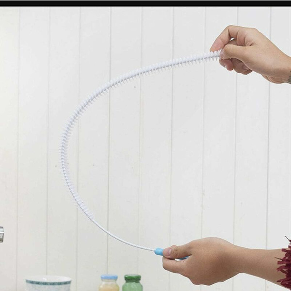 Flexibel avloppsrengöringsborste 28" igensatt avloppsrengöring Diskbänk igensatt avloppsrengöring Hårborste Gadget Tool 2-pack (blå, 28")
