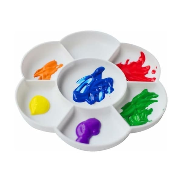 2-pack plastblomfärgpaletter - vit, T-Audace