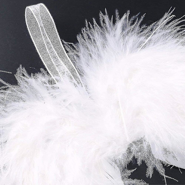 10 st Mini Guardian Angel Vita Ängel Fjäder Vingar, Julgranshängande Prydnad Dekoration För Fest Och Bröllopsdekoration